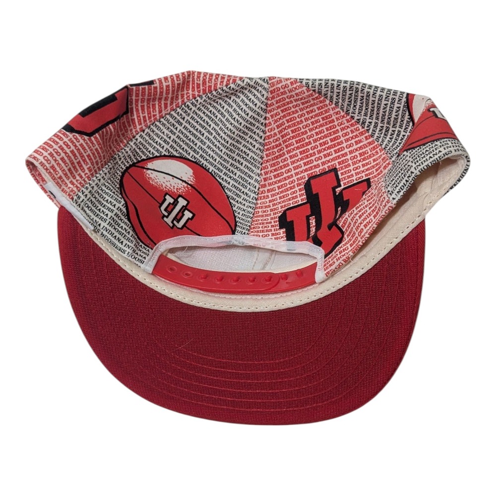 Vintage Indiana Hoosiers Hat Snapback Basketball Graphic Made in USA‎ Rare - Picture 2 of 6
